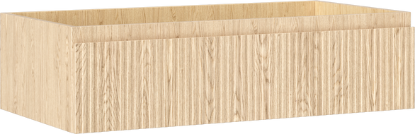 Mexen Rivel bathroom cabinet under sink 90 cm, 1 drawer, grooved, oak - 91A20-09023-1-BF81