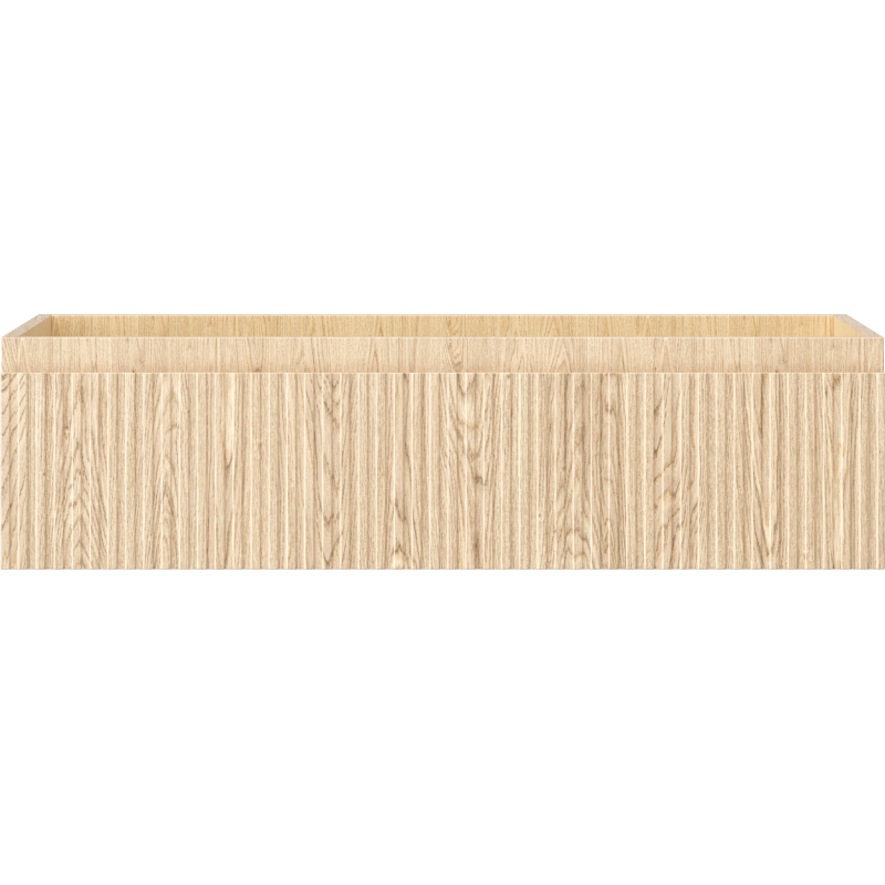 Mexen Rivel bathroom vanity unit 90 cm, 1 drawer, grooved, oak - 91A20-09023-1-BF81