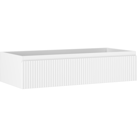 Mexen Rivel bathroom cabinet for washbasin 100 cm, 1 drawer, grooved, matte white - 91A20-10023-1-BF01