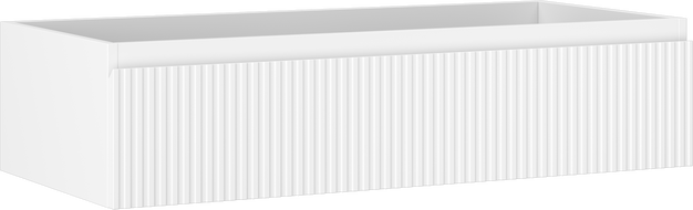 Mexen Rivel bathroom cabinet for washbasin 100 cm, 1 drawer, grooved, matte white - 91A20-10023-1-BF01