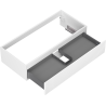 Mexen Rivel bathroom cabinet for washbasin 100 cm, 1 drawer, grooved, matte white - 91A20-10023-1-BF01
