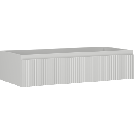 Mexen Rivel bathroom cabinet under sink 100 cm, 1 drawer, fluted, gray matte - 91A20-10023-1-BF62