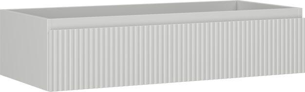 Mexen Rivel bathroom cabinet under sink 100 cm, 1 drawer, fluted, gray matte - 91A20-10023-1-BF62