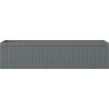 Mexen Rivel 100 cm Bathroom Cabinet, 1 Drawer, Grooved, Matte Graphite - 91A20-10023-1-BF66
