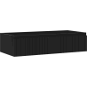 Mexen Rivel bathroom cabinet under sink 100 cm, 1 drawer, grooved, black matte - 91A20-10023-1-BF71