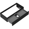 Mexen Rivel bathroom cabinet under sink 100 cm, 1 drawer, grooved, black matte - 91A20-10023-1-BF71