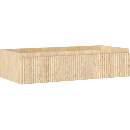 Mexen Rivel bathroom cabinet for under sink 100 cm, 1 drawer, grooved, oak - 91A20-10023-1-BF81