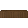 Mexen Rivel bathroom cabinet for washbasin 100 cm, 1 drawer, grooved, walnut - 91A20-10023-1-BF86