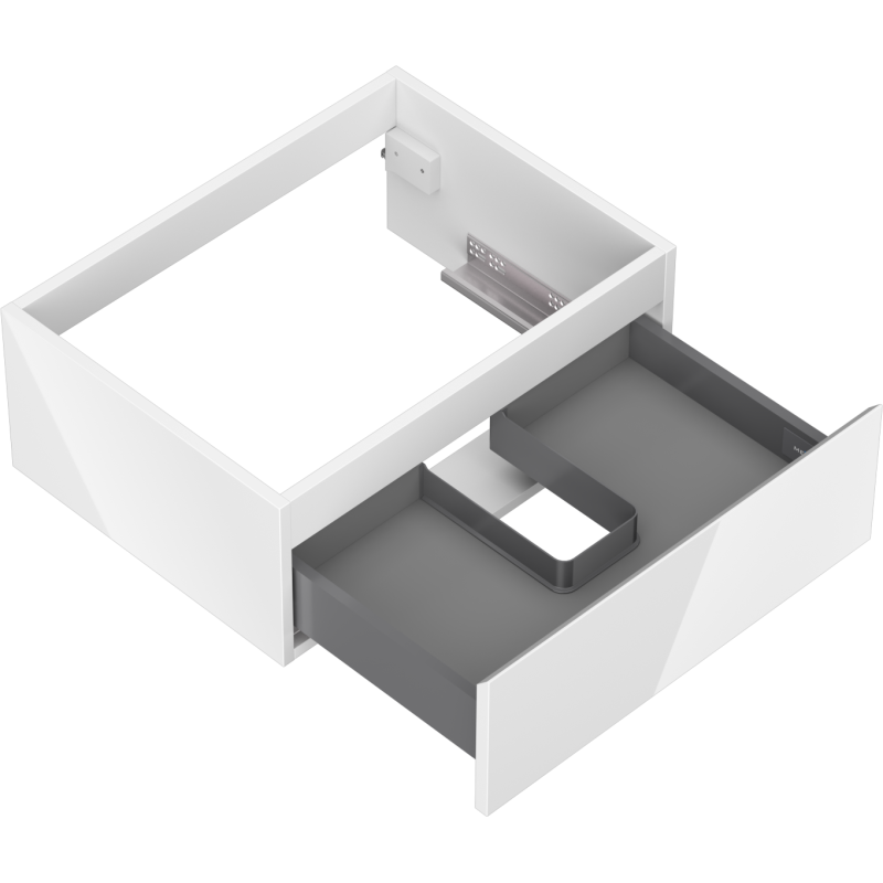 Mexen Orio bathroom cabinet under sink 60 cm, 1 drawer, white gloss - 91A10-06023-1-BF00