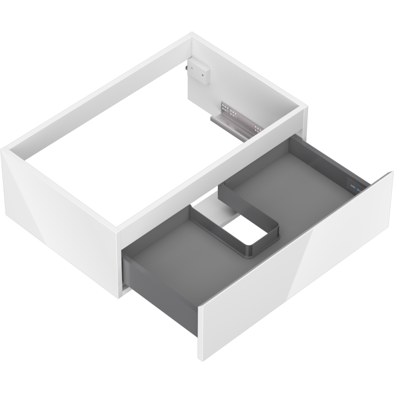 Mexen Orio bathroom cabinet under-sink 70 cm, 1 drawer, white gloss - 91A10-07023-1-BF00