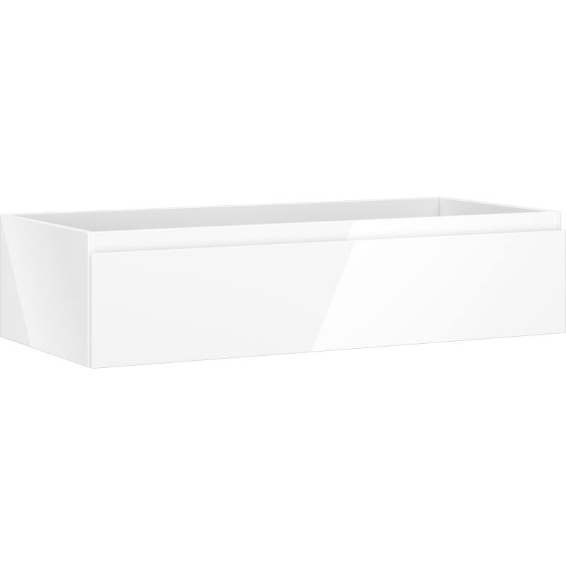 Mexen Orio 100 cm bathroom cabinet, 1 drawer, white gloss - 91A10-10023-1-BF00