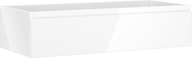 Mexen Orio 100 cm bathroom cabinet, 1 drawer, white gloss - 91A10-10023-1-BF00