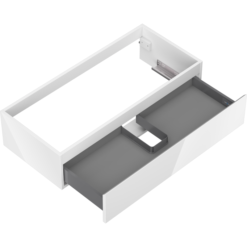 Mexen Orio 100 cm bathroom cabinet, 1 drawer, white gloss - 91A10-10023-1-BF00