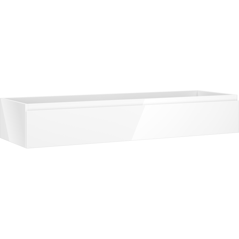 Mexen Orio bathroom cabinet for sink 140 cm, 1 drawer, white gloss - 91A10-14023-1-BF00