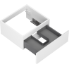 Mexen Orio vanity cabinet 50 cm, 1 drawer, white matte- 91A10-05023-1-BF01