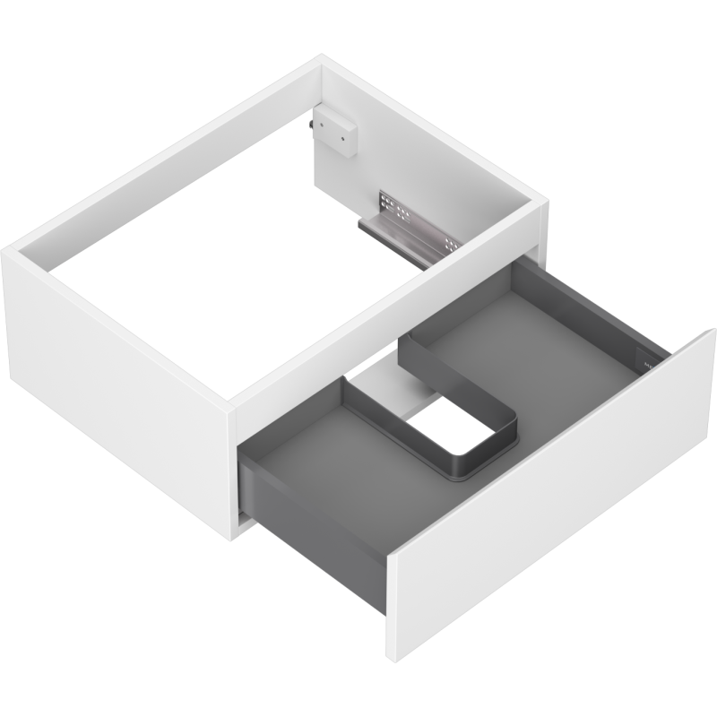 Mexen Orio bathroom cabinet for washbasin 60 cm, 1 drawer, white matte - 91A10-06023-1-BF01