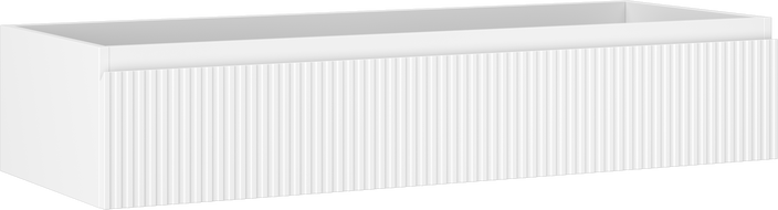 Mexen Rivel bathroom cabinet for washbasin 120 cm, 1 drawer, fluted, white matte - 91A20-12023-1-BF01