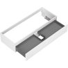 Mexen Rivel bathroom cabinet for washbasin 120 cm, 1 drawer, grooved, white matte - 91A20-12023-1-BF01