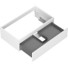 Mexen Orio bathroom cabinet under washbasin 80 cm, 1 drawer, white matte - 91A10-08023-1-BF01