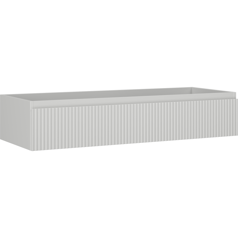 Mexen Rivel bathroom cabinet under sink 120 cm, 1 drawer, fluted, matte grey - 91A20-12023-1-BF62