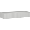 Mexen Rivel bathroom cabinet for under the sink 120 cm, 1 drawer, fluted, matte gray - 91A20-12023-1-BF62