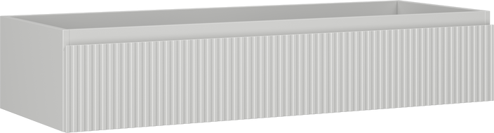 Mexen Rivel bathroom cabinet under sink 120 cm, 1 drawer, fluted, matte grey - 91A20-12023-1-BF62