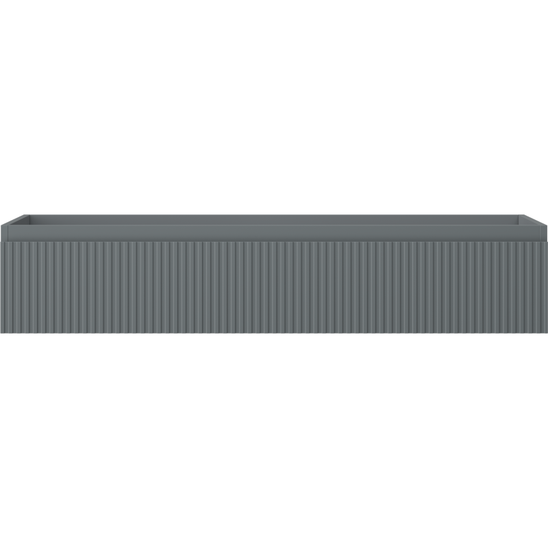 Mexen Rivel bathroom cabinet under sink 120 cm, 1 drawer, grooved, matte grey - 91A20-12023-1-BF66