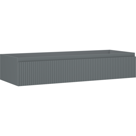 Mexen Rivel bathroom cabinet under sink 120 cm, 1 drawer, grooved, matte grey - 91A20-12023-1-BF66