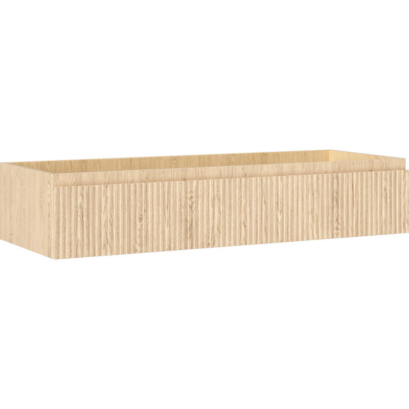 Mexen Rivel bathroom cabinet 120 cm, 1 drawer, fluted, oak - 91A20-12023-1-BF81