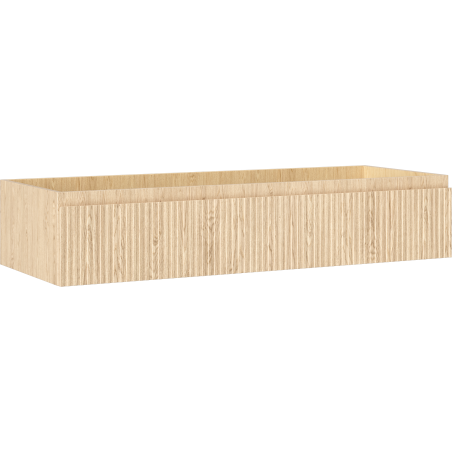 Mexen Rivel 120 cm Bathroom Cabinet, 1 Drawer, Grooved, Oak - 91A20-12023-1-BF81