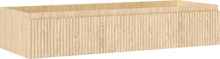 Mexen Rivel 120 cm Bathroom Cabinet, 1 Drawer, Grooved, Oak - 91A20-12023-1-BF81