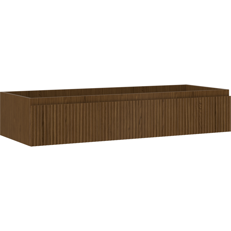 Mexen Rivel bathroom cabinet 120 cm, 1 drawer, grooved, walnut - 91A20-12023-1-BF86