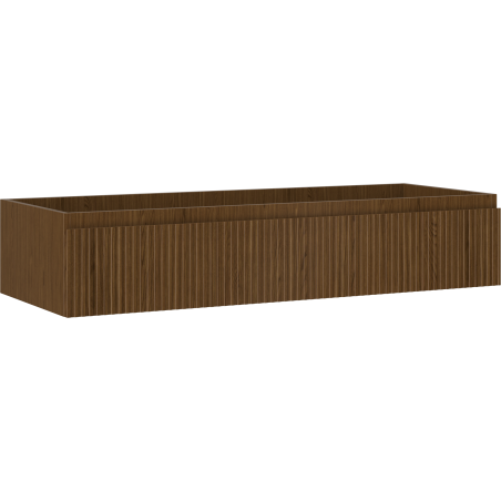 Mexen Rivel bathroom cabinet under sink 120 cm, 1 drawer, grooved, walnut - 91A20-12023-1-BF86