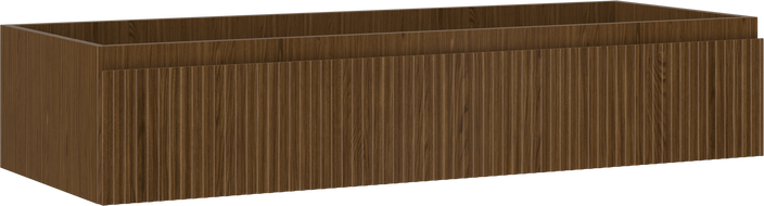 Mexen Rivel bathroom cabinet under sink 120 cm, 1 drawer, grooved, walnut - 91A20-12023-1-BF86