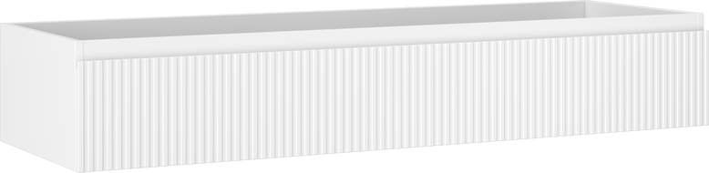 Mexen Rivel bathroom cabinet under-sink 140 cm, 1 drawer, fluted, white matte - 91A20-14023-1-BF01