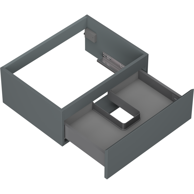 Mexen Orio bathroom cabinet for washbasin 60 cm, 1 drawer, matt graphite - 91A10-06023-1-BF66