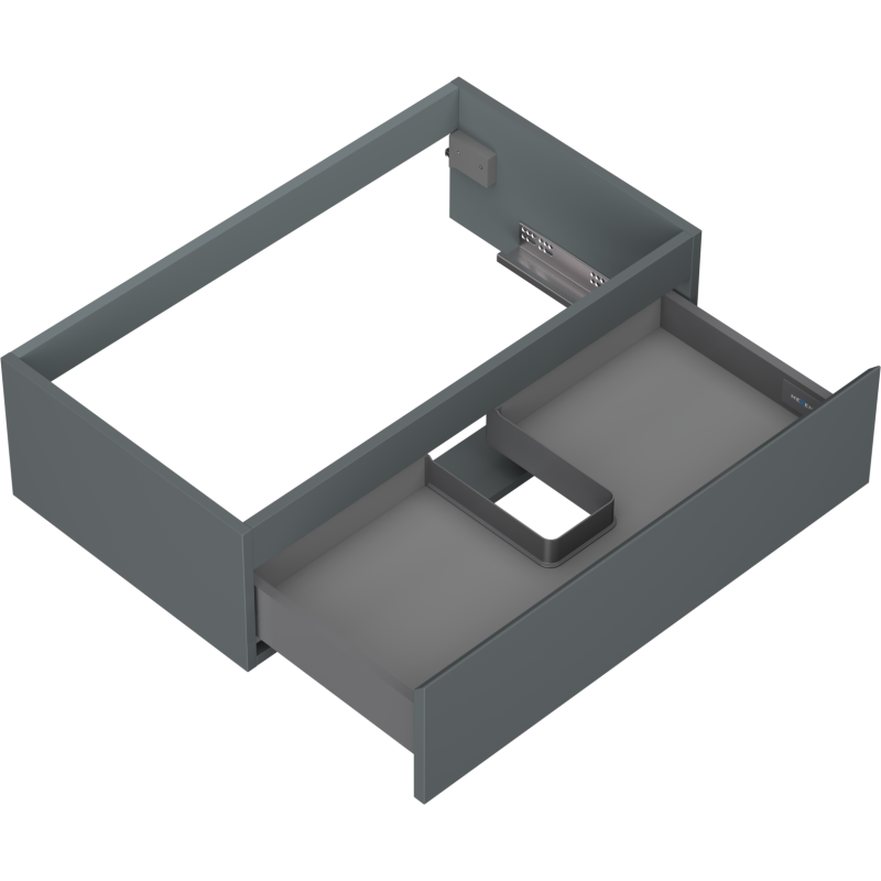 Mexen Orio bathroom cabinet under sink 80 cm, 1 drawer, matte graphite - 91A10-08023-1-BF66