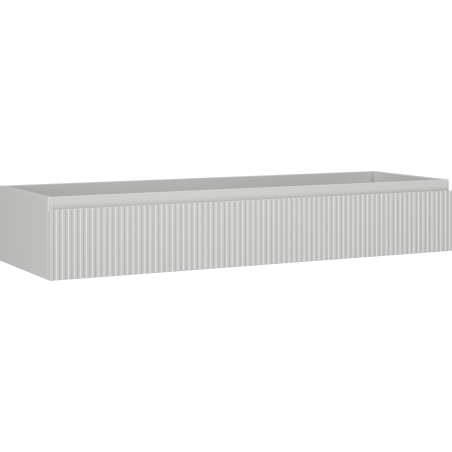 Mexen Rivel bathroom cabinet under sink 140 cm, 1 drawer, fluted, matte gray - 91A20-14023-1-BF62