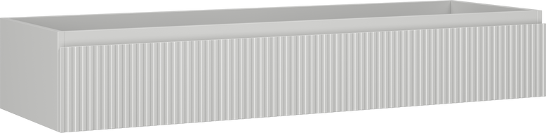 Mexen Rivel bathroom cabinet under sink 140 cm, 1 drawer, fluted, matte gray - 91A20-14023-1-BF62