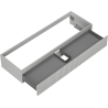 Mexen Rivel bathroom cabinet under sink 140 cm, 1 drawer, fluted, matte gray - 91A20-14023-1-BF62
