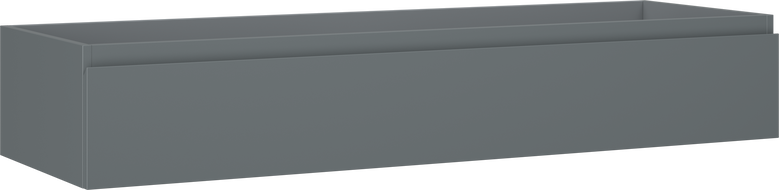 Mexen Orio bathroom cabinet under sink 140 cm, 1 drawer, matte graphite - 91A10-14023-1-BF66