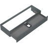 Mexen Rivel bathroom cabinet for washbasin 140 cm, 1 drawer, grooved, graphite matte - 91A20-14023-1-BF66