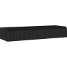 Mexen Rivel bathroom cabinet under-sink 140 cm, 1 drawer, fluted, black matte - 91A20-14023-1-BF71