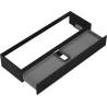 Mexen Rivel bathroom cabinet under-sink 140 cm, 1 drawer, fluted, black matte - 91A20-14023-1-BF71