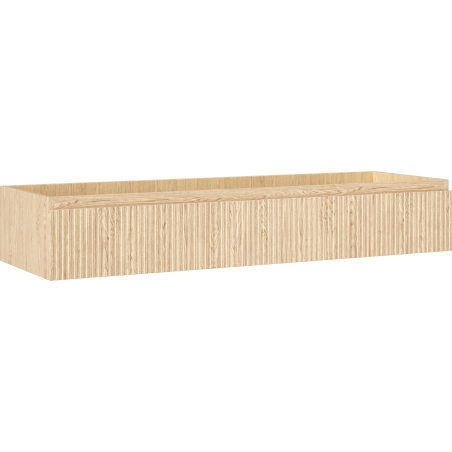 Mexen Rivel bathroom sink cabinet 140 cm, 1 drawer, fluted, oak - 91A20-14023-1-BF81