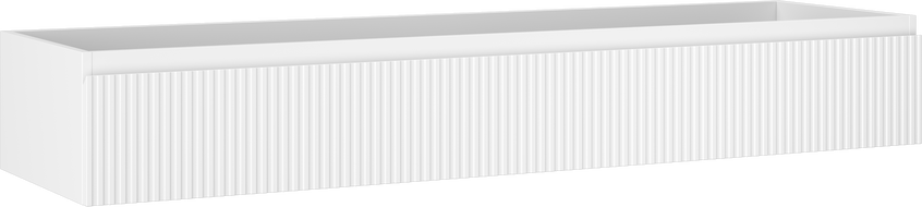 Mexen Rivel bathroom cabinet for sink 160 cm, 1 drawer, fluted, white matte - 91A20-16023-1-BF01