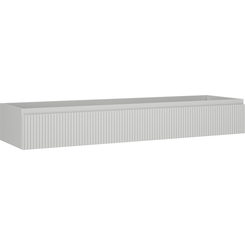 Mexen Rivel bathroom cabinet under sink 160 cm, 1 drawer, fluted, gray matte - 91A20-16023-1-BF62