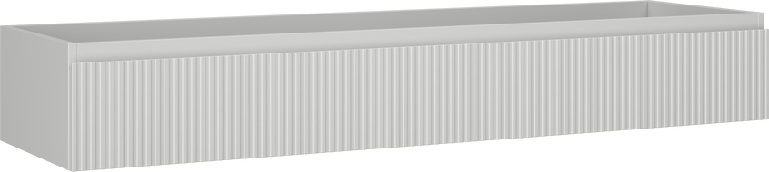 Mexen Rivel bathroom cabinet under washbasin 160 cm, 1 drawer, fluted, matte grey - 91A20-16023-1-BF62