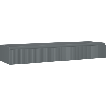 Mexen Rivel bathroom cabinet for sink 160 cm, 1 drawer, fluted, matte graphite - 91A20-16023-1-BF66