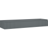 Mexen Rivel bathroom cabinet for sink 160 cm, 1 drawer, fluted, matte graphite - 91A20-16023-1-BF66
